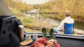  Presentation with tourism - Slides consisting of travel-tourism-and-camping-concept background and a  colored foreground