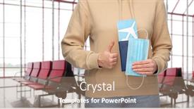  Presentation with health tourism - Beautiful slide deck featuring travel-tourism-and-health-care backdrop and a coral colored foreground