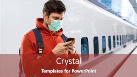  Presentation with medical tourism - Theme enhanced with travel-tourism-and-pandemic-concept background and a tawny brown colored foreground