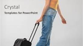  Presentation with mustard yellow - Slide set consisting of travel tourism and vacation concept background and a light gray colored foreground