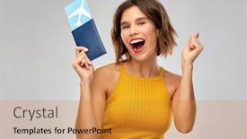  Presentation with mustard yellow - Cool new slide deck with travel-tourism-and-vacation-concept backdrop and a gold colored foreground