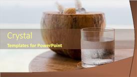  Presentation with cold water - PPT theme consisting of travel-tourism-drinks-and-refreshment background and a tawny brown colored foreground
