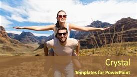  Presentation with grand canyon - PPT layouts featuring travel tourism and people concept background and a tawny brown colored foreground