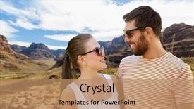  Presentation with rural tourism people adventure - PPT layouts with travel tourism and people concept background and a coral colored foreground