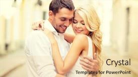  Presentation with romantic love - Beautiful slide set featuring travel tourism relationship and dating backdrop and a lemonade colored foreground