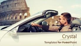  Presentation with transport transportation tourism road trip - PPT theme with travel tourism road trip transport background and a  colored foreground