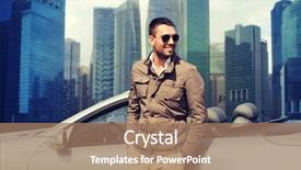  Presentation with road trip - Cool new presentation theme with travel tourism road trip transport backdrop and a coral colored foreground