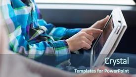  Presentation with tourism - Audience pleasing PPT theme consisting of travel tourism technology and people backdrop and a  colored foreground