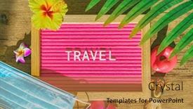  Presentation with medical sign - Colorful slide set enhanced with travel-tropical-sign-with-medical backdrop and a gold colored foreground