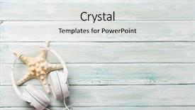  Presentation with space travel - PPT theme featuring travel vacation and music concept background and a light gray colored foreground