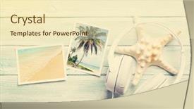  Presentation with space travel - Beautiful presentation featuring travel vacation and music concept backdrop and a  colored foreground