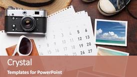  Presentation with passport travel - Slides consisting of travel vacation background concept background and a coral colored foreground