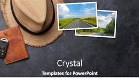  Presentation with passport travel - Presentation theme having travel-vacation-background-concept background and a dark gray colored foreground
