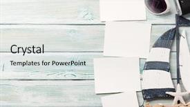  Presentation with space travel - Presentation theme consisting of travel vacation concept with sunglasses background and a light gray colored foreground