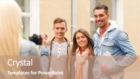  Presentation with travel friends - Theme having memory book woman taking - travel vacation technology and friendship background and a coral colored foreground