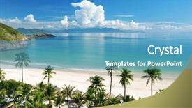  Presentation with pacific - PPT theme with travel vietnam - beach scene tropics pacific ocean background and a teal colored foreground
