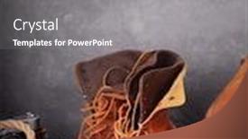  Presentation with shoes - Slide set consisting of travel-vintage-old-boots-shoes background and a gray colored foreground