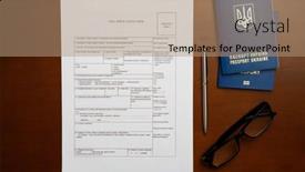  Presentation with immigration - Theme having travel-visa-application-form-immigration background and a coral colored foreground