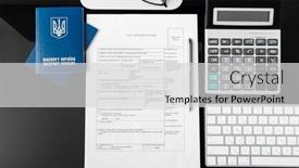 Presentation with immigration - Presentation theme enhanced with travel-visa-application-form-immigration background and a light gray colored foreground