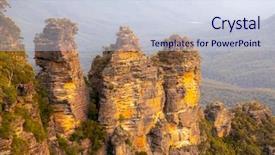  Presentation with mountains - Amazing slide set having travel wales - image of the three sisters backdrop and a lemonade colored foreground