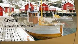  Presentation with norway - Slide deck enhanced with travel wales - nussfjord village lofoten islands norway background and a coral colored foreground