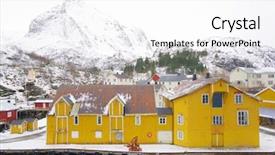  Presentation with history of europe - Beautiful slide deck featuring travel wales - nussfjord village lofoten islands norway backdrop and a white colored foreground