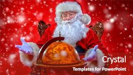  Presentation with miracles - Audience pleasing PPT theme consisting of travel world - christmas tourist trip concept santa backdrop and a tawny brown colored foreground