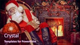  Presentation with miracles - PPT theme with travel world - christmas tourist trip concept santa background and a wine colored foreground