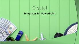  Presentation with green and wood - PPT layouts having traveler-accessories-on-green-wood background and a mint green colored foreground