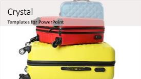  Presentation with paper bag vs plastic bags - Colorful slides enhanced with traveler bags isolated on white backdrop and a lemonade colored foreground