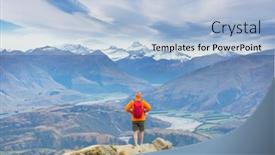 Presentation with traveler - Slides featuring traveler-hiking-in-roys-peak background and a light blue colored foreground