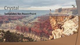  Presentation with inspiring - Slide set with traveler-on-cliff-mountains-over background and a light gray colored foreground