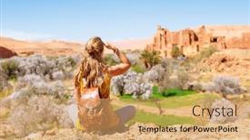  Presentation with ait - Slide deck featuring traveler-woman-in-morocco-tamedakhte background and a coral colored foreground