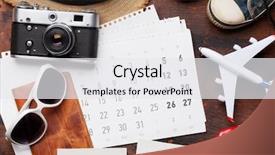  Presentation with passport travel - Slide set having traveling car plane - travel vacation concept with sun background and a white colored foreground