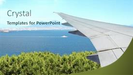  Presentation with aerial - Audience pleasing PPT layouts consisting of traveling-concept-aerial-view backdrop and a cool aqua colored foreground