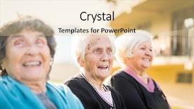  Presentation with women equality group of diverse - Slides with 90s - group of senior women together background and a coral colored foreground