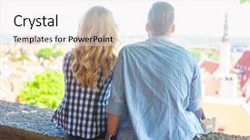  Presentation with tourism - Presentation theme consisting of traveling to tallinn love relations background and a white colored foreground