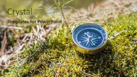  Presentation with compass - Slide deck featuring traveller-compass-on-the-grass background and a yellow colored foreground