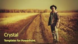  Presentation with freedom fighters - Colorful slide deck enhanced with traveller in the field nature backdrop and a tawny brown colored foreground