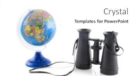  Presentation with adventure - Presentation theme having travelling-around-the-world background and a white colored foreground