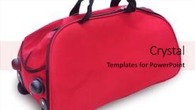  Presentation with bag - Slides having travelling bags - travel bag isolated on white background and a red colored foreground