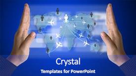  Presentation with virtual team - Theme having travelling concept on technology virtual background and a royal blue colored foreground