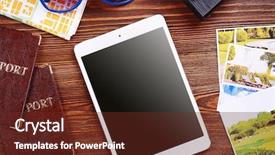  Presentation with railway reservation - PPT theme having travelling plans - preparing for travel reservation ticket background and a tawny brown colored foreground