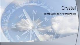  Presentation with sky blue - PPT theme featuring traverse - compass in a blue sky background and a  colored foreground