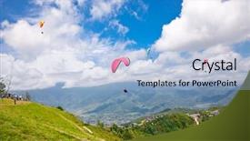  Presentation with nepal - Cool new theme with traverse - paraglider flying against the himalayas backdrop and a light blue colored foreground