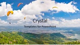  Presentation with nepal - PPT layouts enhanced with traverse - paraglider flying against the himalayas background and a light blue colored foreground
