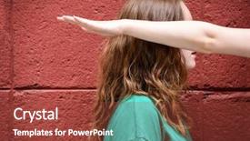  Presentation with abstract red - Slides enhanced with traverse - profile of a lovely hipster background and a tawny brown colored foreground