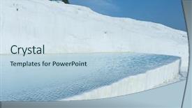  Presentation with blue - Cool new slide set with travertine terraces at pamukkale turkey backdrop and a sky blue colored foreground