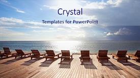  Presentation with sunset at venice beach palm - Audience pleasing slide set consisting of trawangan beach gili island indonesia backdrop and a light blue colored foreground