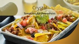  Presentation with nachos - Presentation theme with tray-of-loaded-mexican-nachos background and a yellow colored foreground